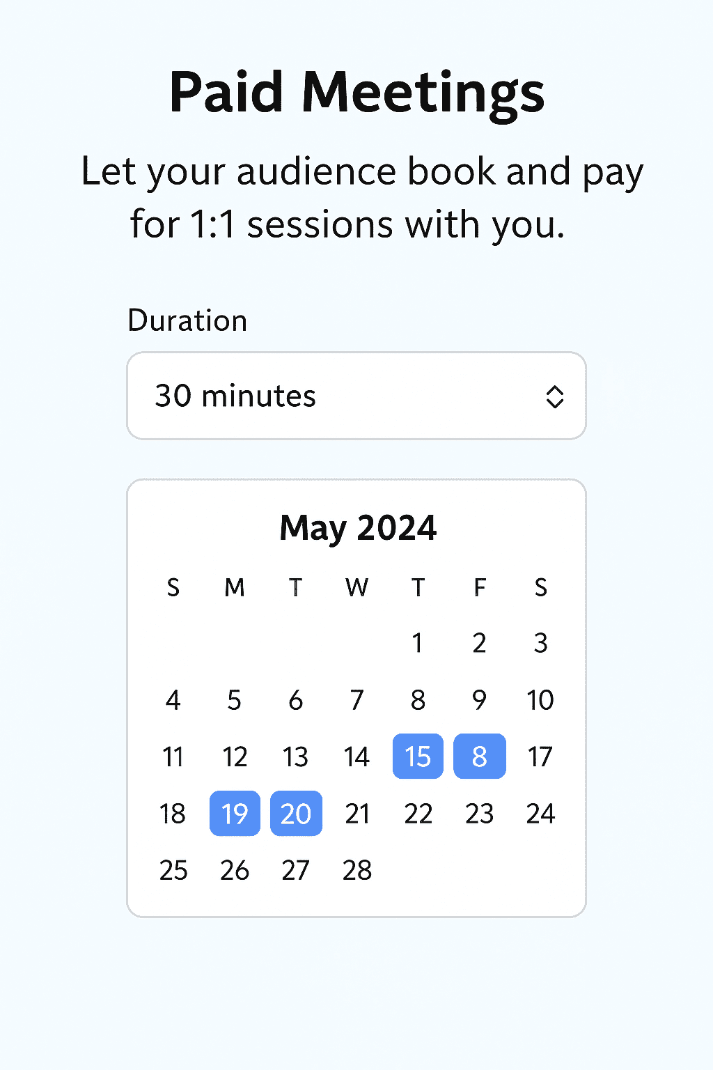 Event carousels feature